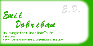 emil dobriban business card